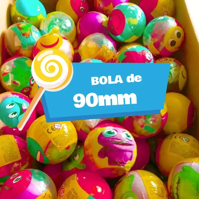 Bolas de diversão de 90mm para máquinas de vending com surpresas